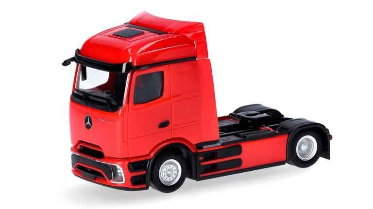 HERPA 318204 Седельный тягач Mercedes-Benz® eActros 600 Procabin (красный), 1:87