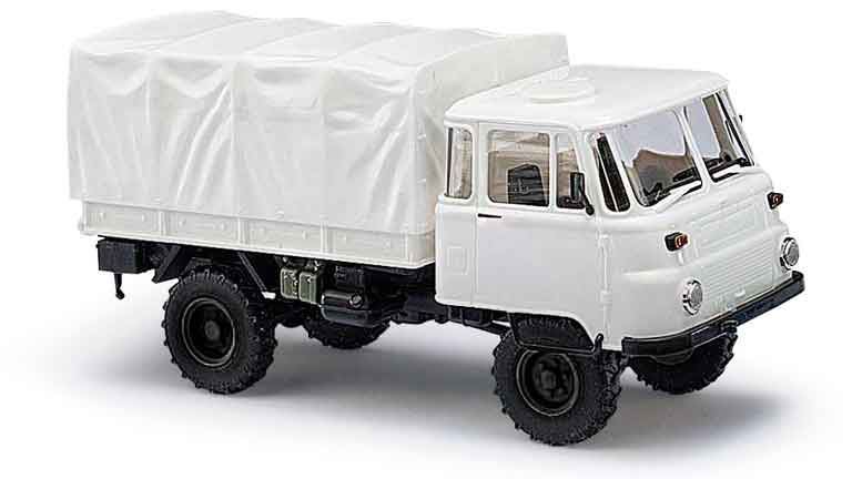 BUSCH 60250 Автомобиль Robur® LO 2002 (белый для сборки), 1:87, 1974