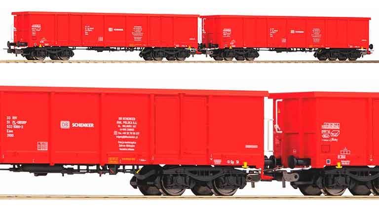 PIKO 58280 Полувагоны Eaos «DB Schenker» (2 шт.), H0, VI, Rail Polska