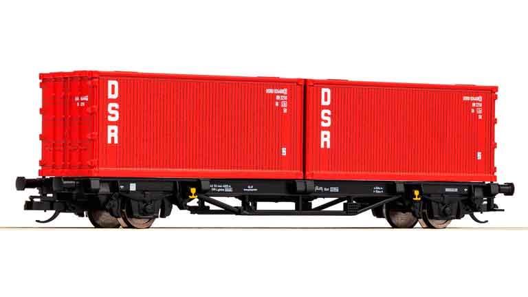 PIKO 47727 Платформа с 2 X 20' контейнерами «DSR», TT, IV, DR