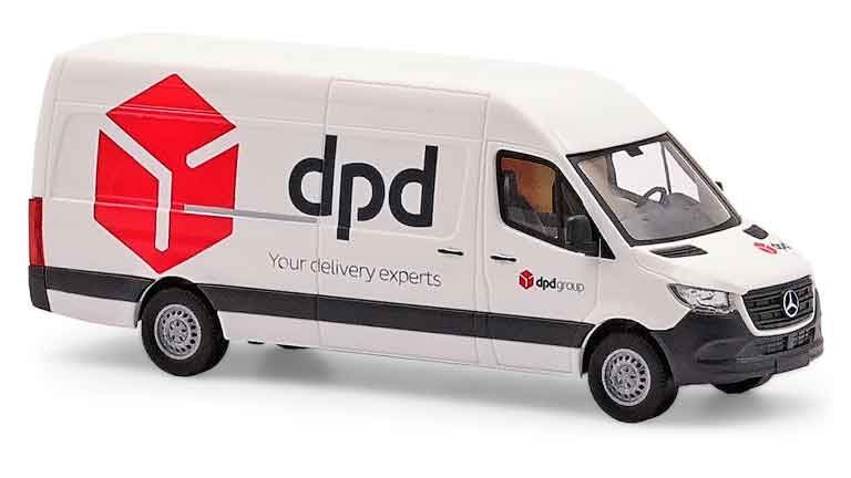 BUSCH 52634 Автомобиль Mercedes-Benz® Sprinter службы доставки «DPD», 1:87