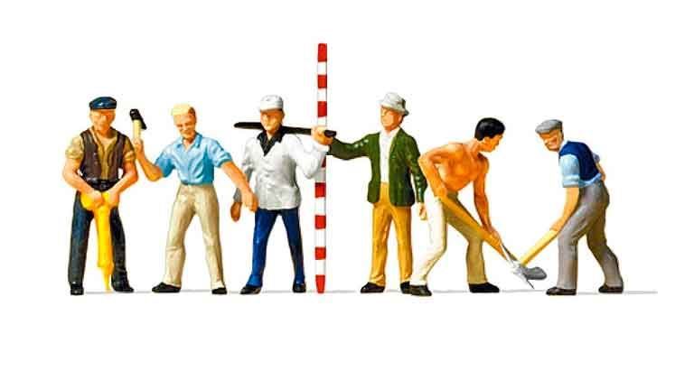 PREISER 10030 Рабочие (6 фигурок), 1:87