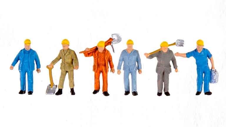 PREISER 14033 Путевые рабочие (6 фигурок), 1:87