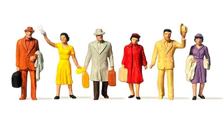 PREISER 14020 Путешественники (6 фигурок), 1:87