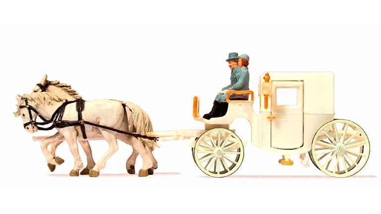 PREISER 30495 Закрытая свадебная повозка, 1:87