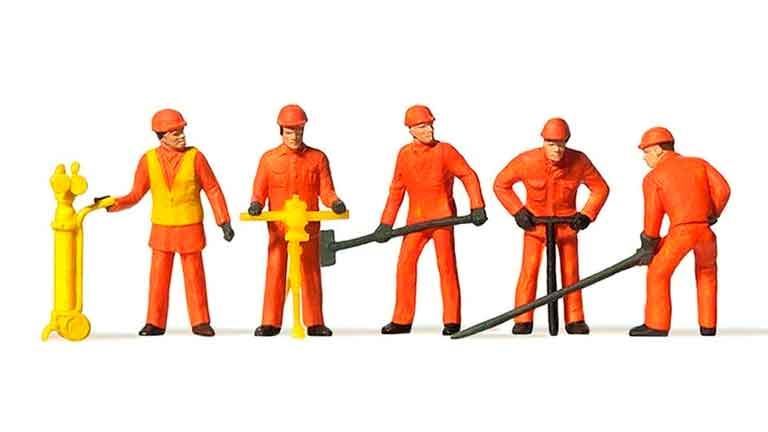 PREISER 14035 Путевые рабочие (набор фигурок), 1:87