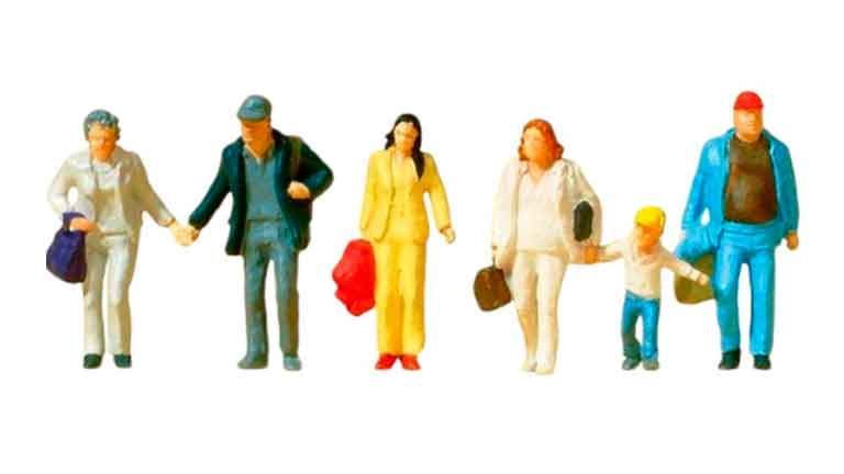 PREISER 14042 Прохожие (набор фигурок), 1:87