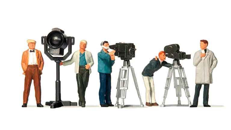 PREISER 10062 Съемочная группа кино и телевидения (5 фигурок), 1:87