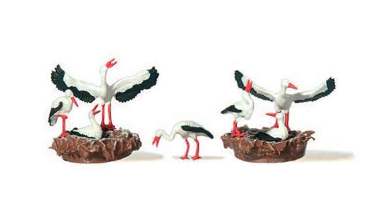 MERTEN 0210764 Аисты с гнездом на колесе повозки (набор фигурок), 1:87