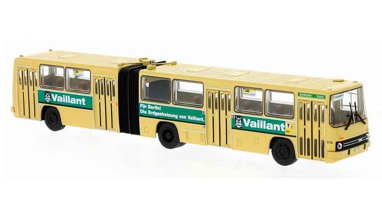 BREKINA 59733 Городской сочленённый автобус Икарус 280 «BVG-Vaillant», 1:87, 1991