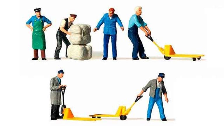 PREISER 10255 Персонал торгового зала (6 фигурок), 1:87