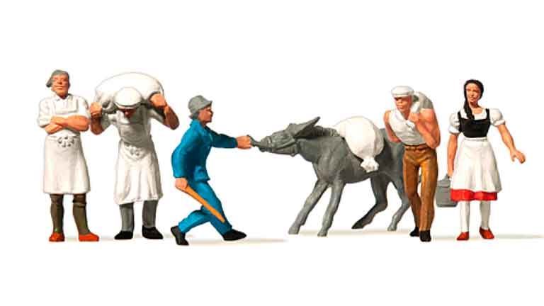 PREISER 14129 На мельнице (набор фигурок), 1:87