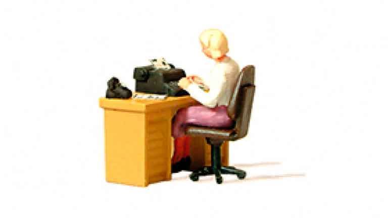 PREISER 28094 Секретарь за столом (эксклюзивная фигурка), 1:87