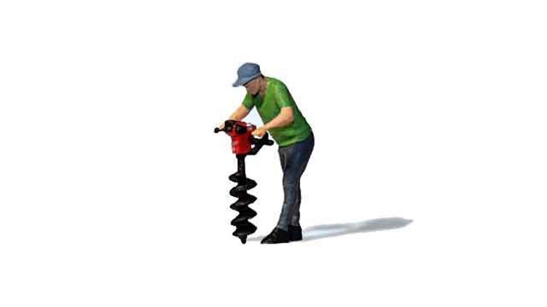 PREISER 28263 Рабочий с буром (эксклюзивная фигурка), 1:87