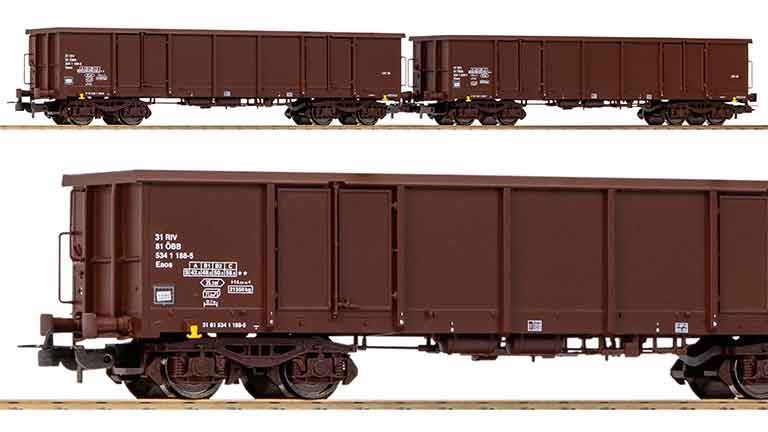 PIKO 58289 Полувагоны с высокими бортами Eaos (2 шт.), H0, V, ÖBB