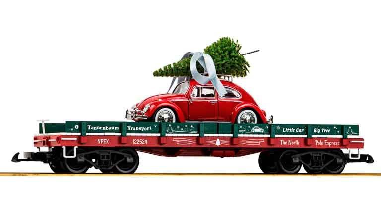 PIKO 38794 Рождественский вагон-платформа груженая автомобилем с рождественской елкой, G