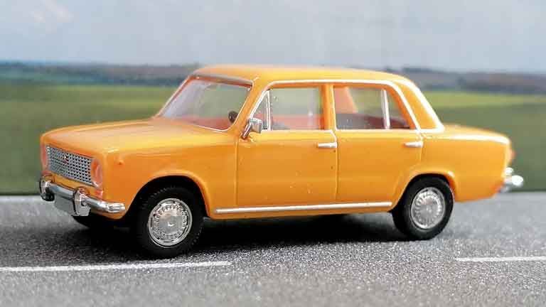 BUSCH 50107 Автомобиль Lada® 1200 (ВАЗ 2101) цвет жёлто-оранжевый, 1:87, 1970—1989, СССР