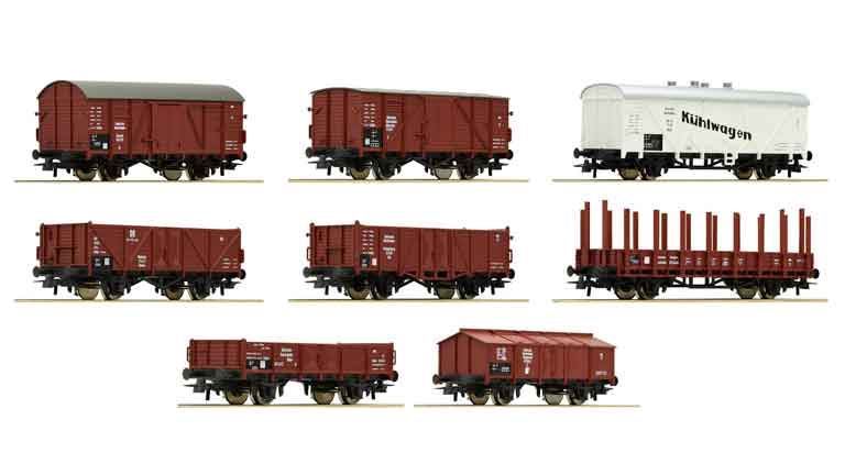 ROCO 44003 Грузовой состав (8 вагонов), H0, II, DRG