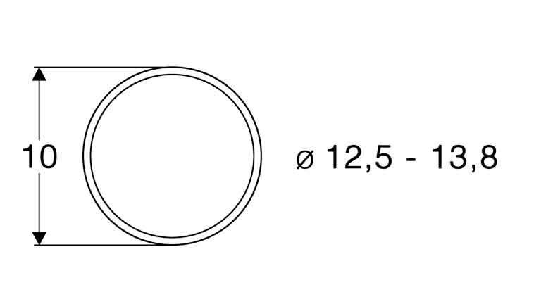 ROCO 40066 Фрикционный резиновый обод ∅10 мм для колёс 12,5—13,8 мм (10 шт.), H0
