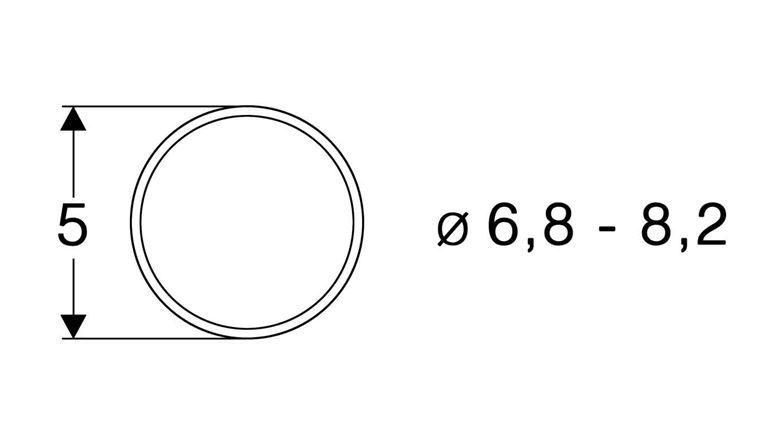 ROCO 40067 Фрикционный резиновый обод ∅5 мм для колёс 6,5—8,2 мм (10 шт.), H0