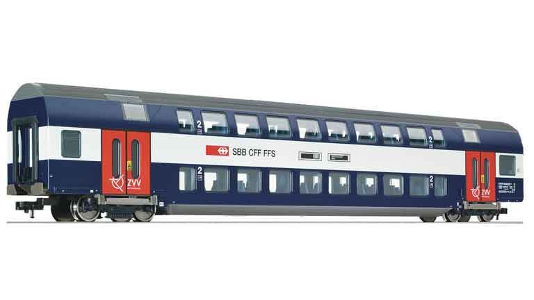 ROCO 64132X1 Двухэтажный вагон DoSto 2/2, 1/2 класса, H0 (1:93), VI, SBB, DC
