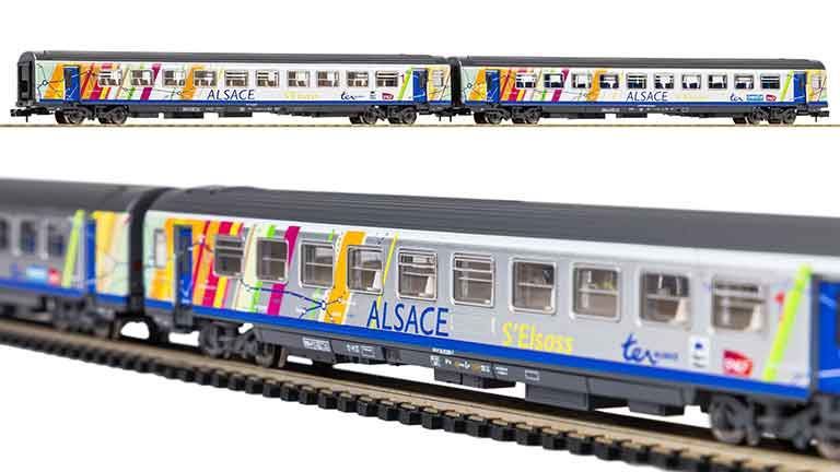 PIKO 94509 Пассажирский состав 1-2 кл. «ALSACE» (2 вагона), N, VI, SNCF