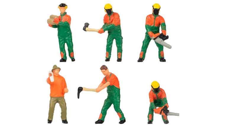 FALLER 151690 Лесорубы с современными инструментами (6 фигурок), 1:87