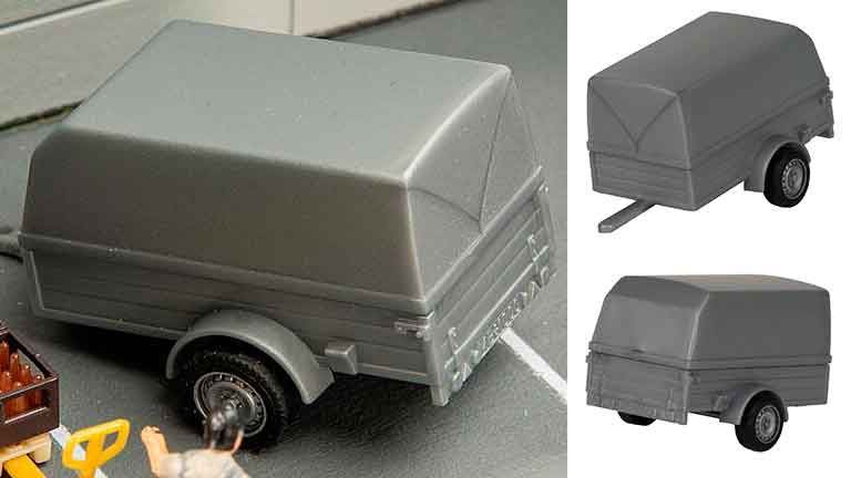 FALLER 180864 Прицеп для легковых автомобилей (для сборки), 1:87, 1946–1977