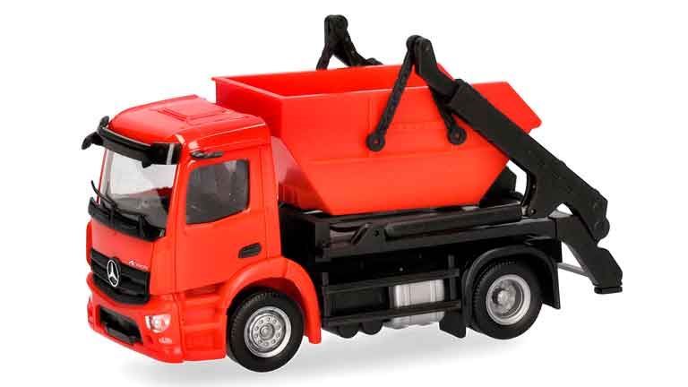 HERPA 013994 Самосвал-отстойник Mercedes-Benz® Actros S AK12 (красный для сборки), 1:87