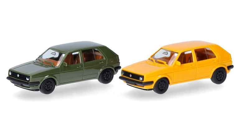 HERPA 012195-010 Автомобили Volkswagen® Golf II (2 шт. для сборки), 1:87