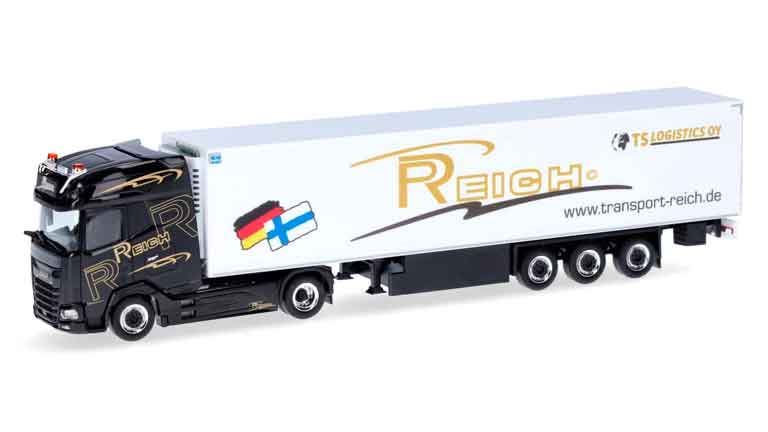 HERPA 318112 Седельный тягач DAF® XG+ с полуприцепом-рефрижератором «Reich», 1:87