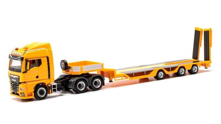 HERPA 954679 Седельный тягач MAN® TGS GM с полуприцепом-автовозом, 1:87