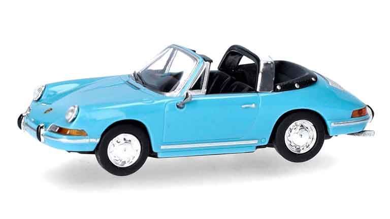 HERPA 023733-004 Спортивный автомобиль Porsche® 911 Targa (пастельно-синий), 1:87, 1965