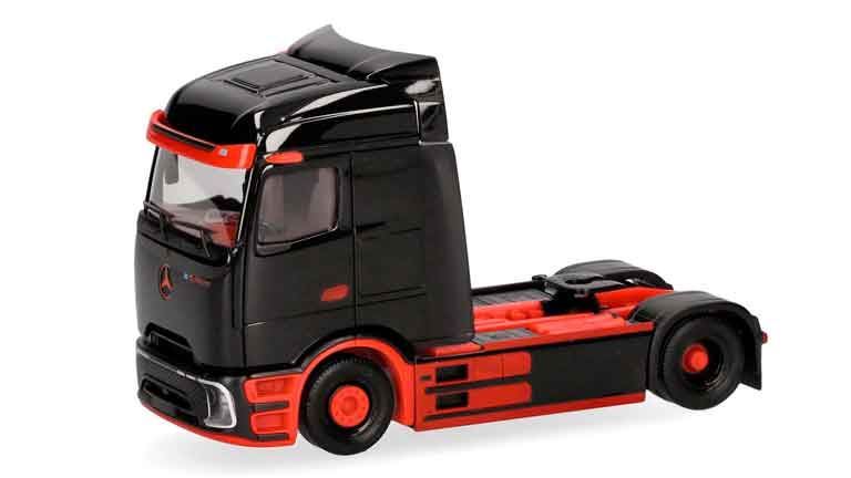 HERPA 318211 Седельный тягач Mercedes-Benz® eActros 600 Procabin (черный), 1:87