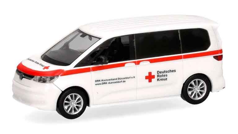 HERPA 098359 Микроавтобус Volkswagen® Multivan медицинской помощи «DRK», 1:87, Германия (Дюссельдорф)
